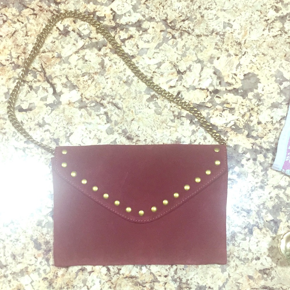 Like New! Burgundy Suede Purse